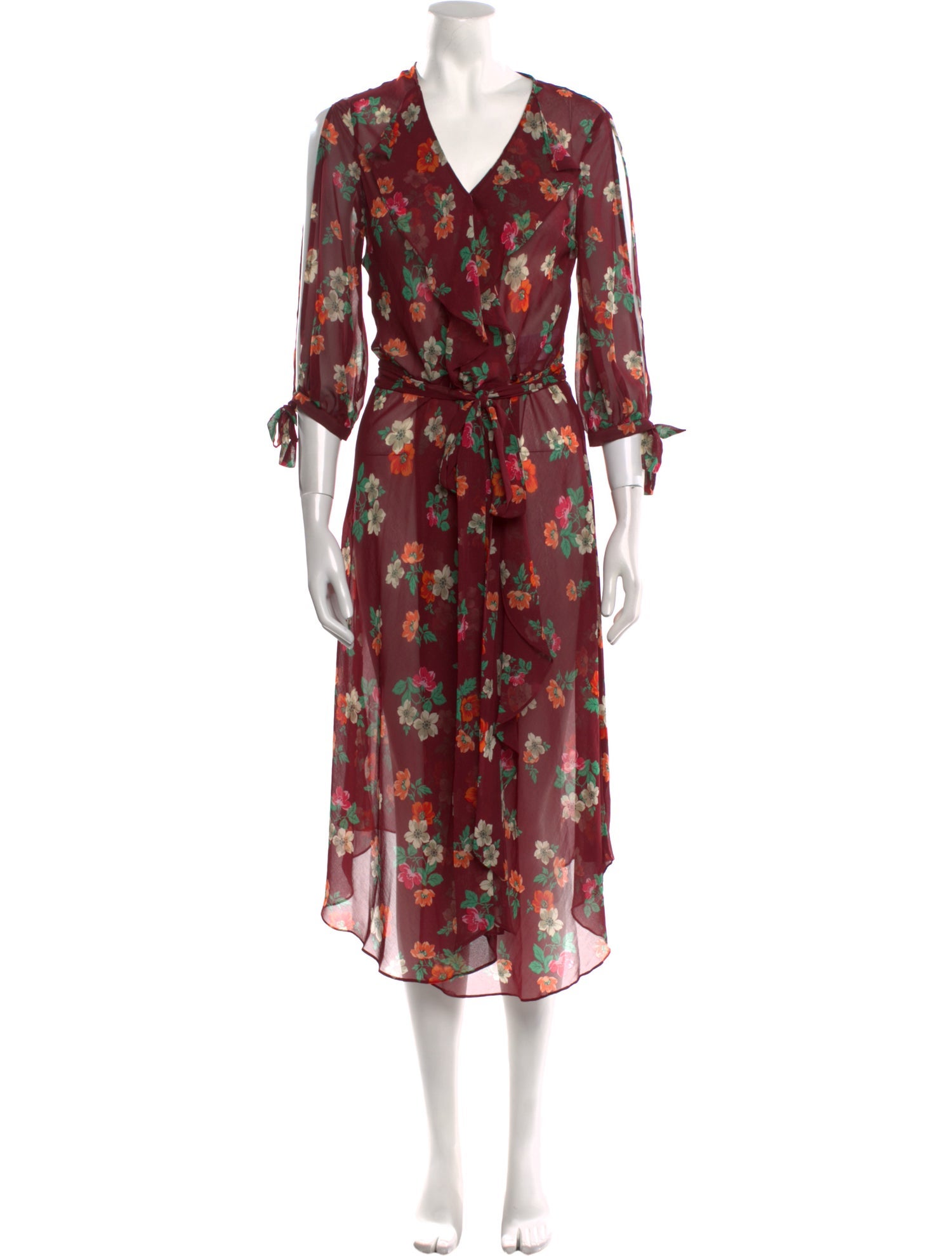 Maje Floral Print Long Dress