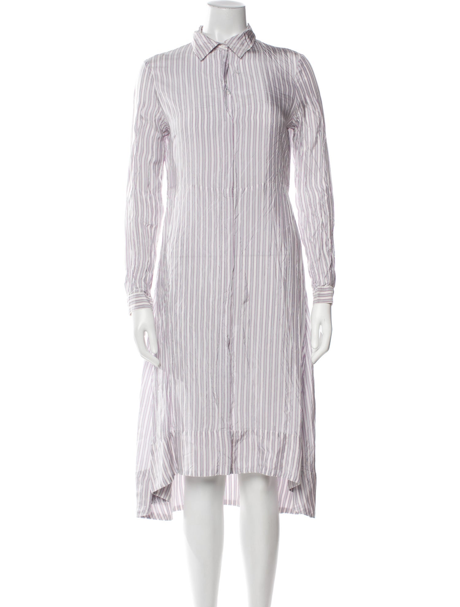 Maje Striped Midi Length Dress