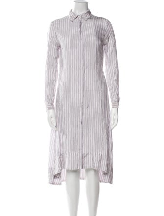 Maje Striped Midi Length Dress