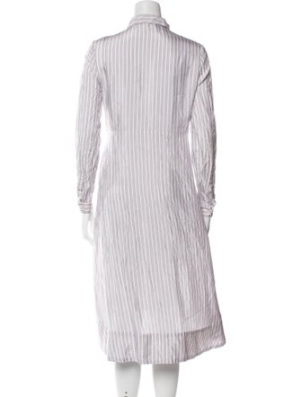 Maje Striped Midi Length Dress