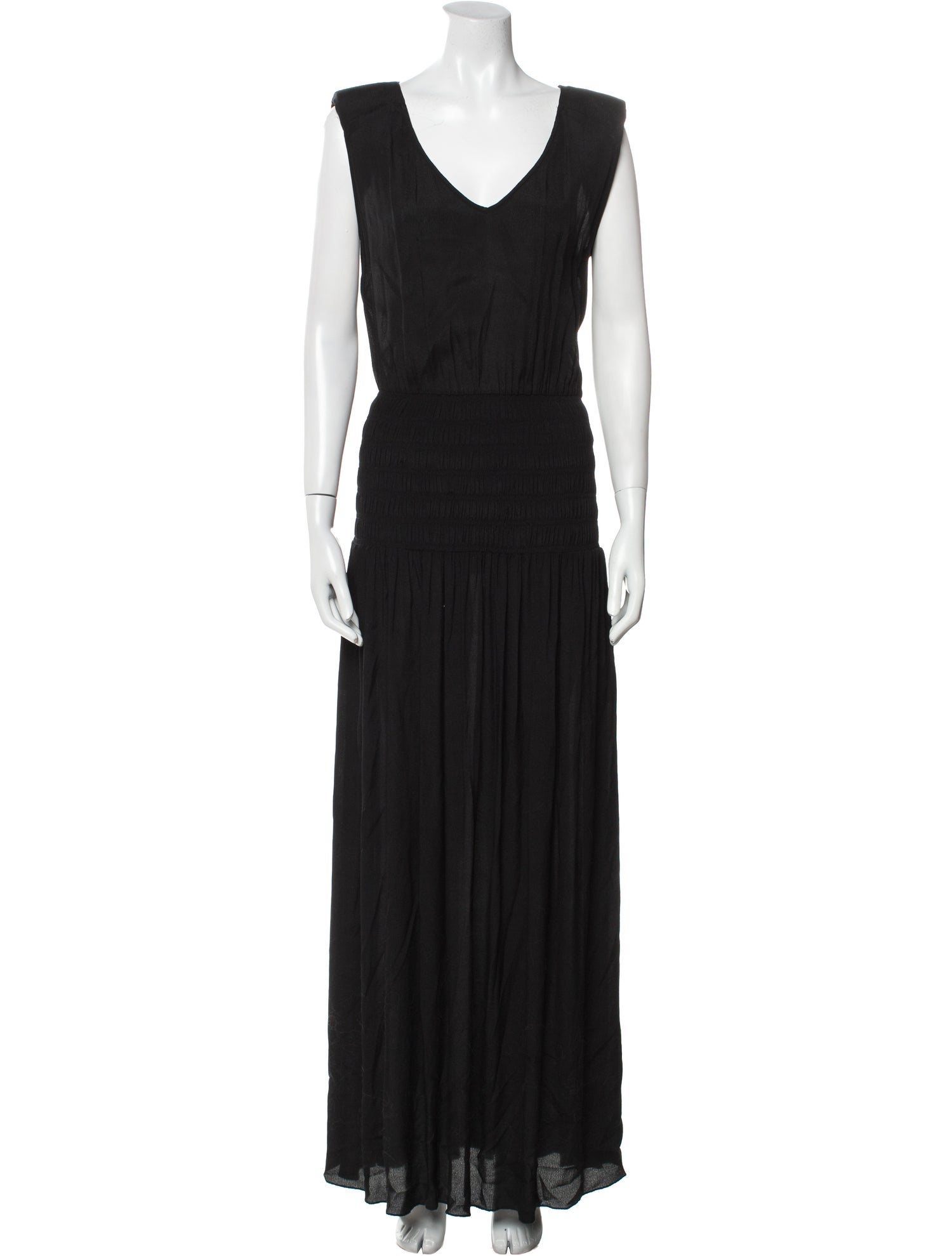 Maje V-Neck Long Dress