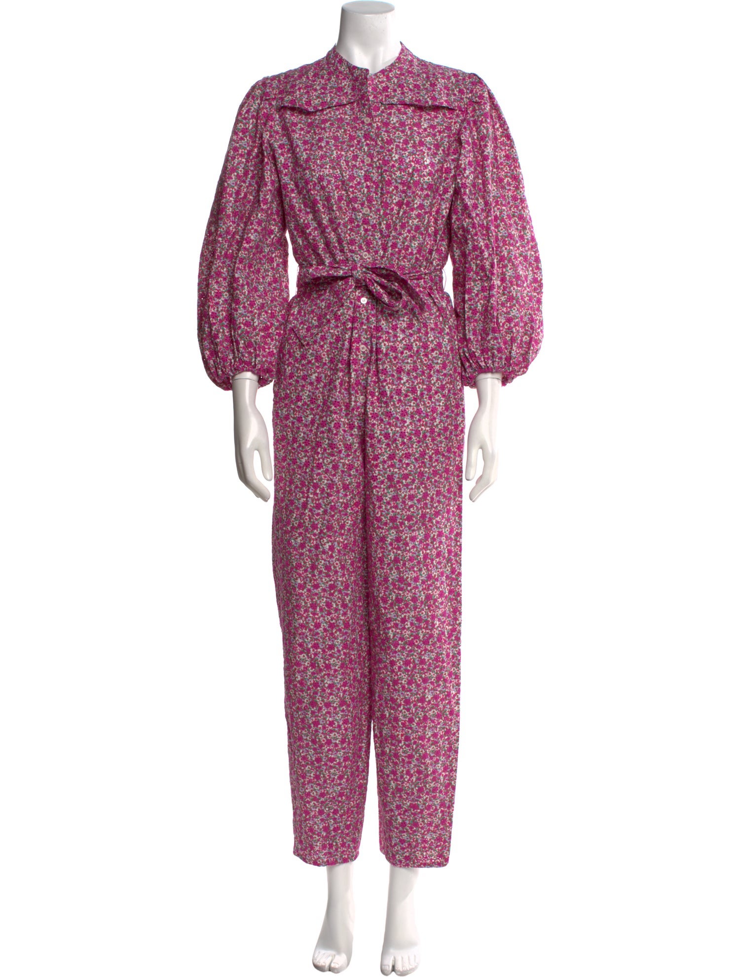 Maje Floral Print Mock Neck Jumpsuit w/ Tags