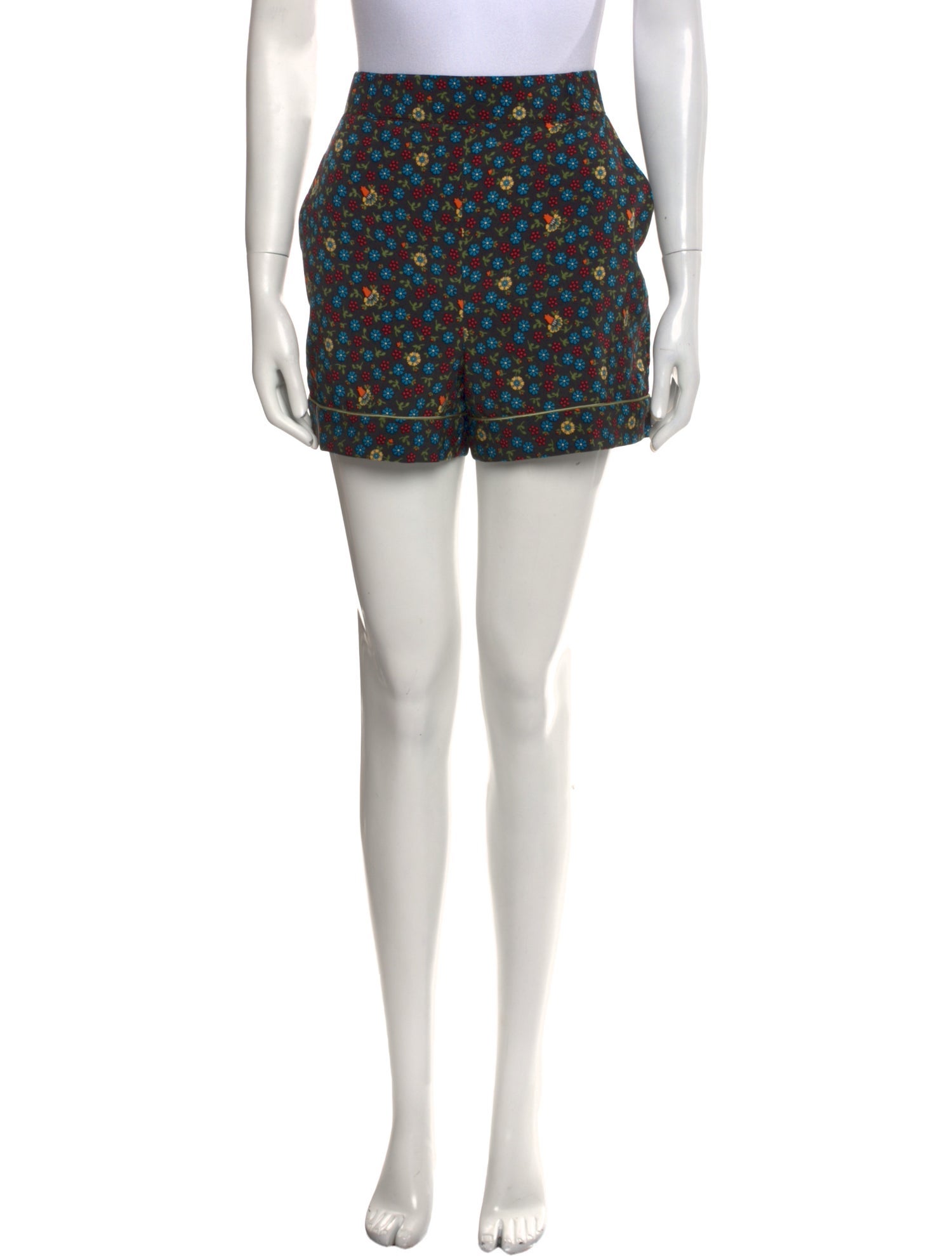 Maje Floral Print Mini Shorts