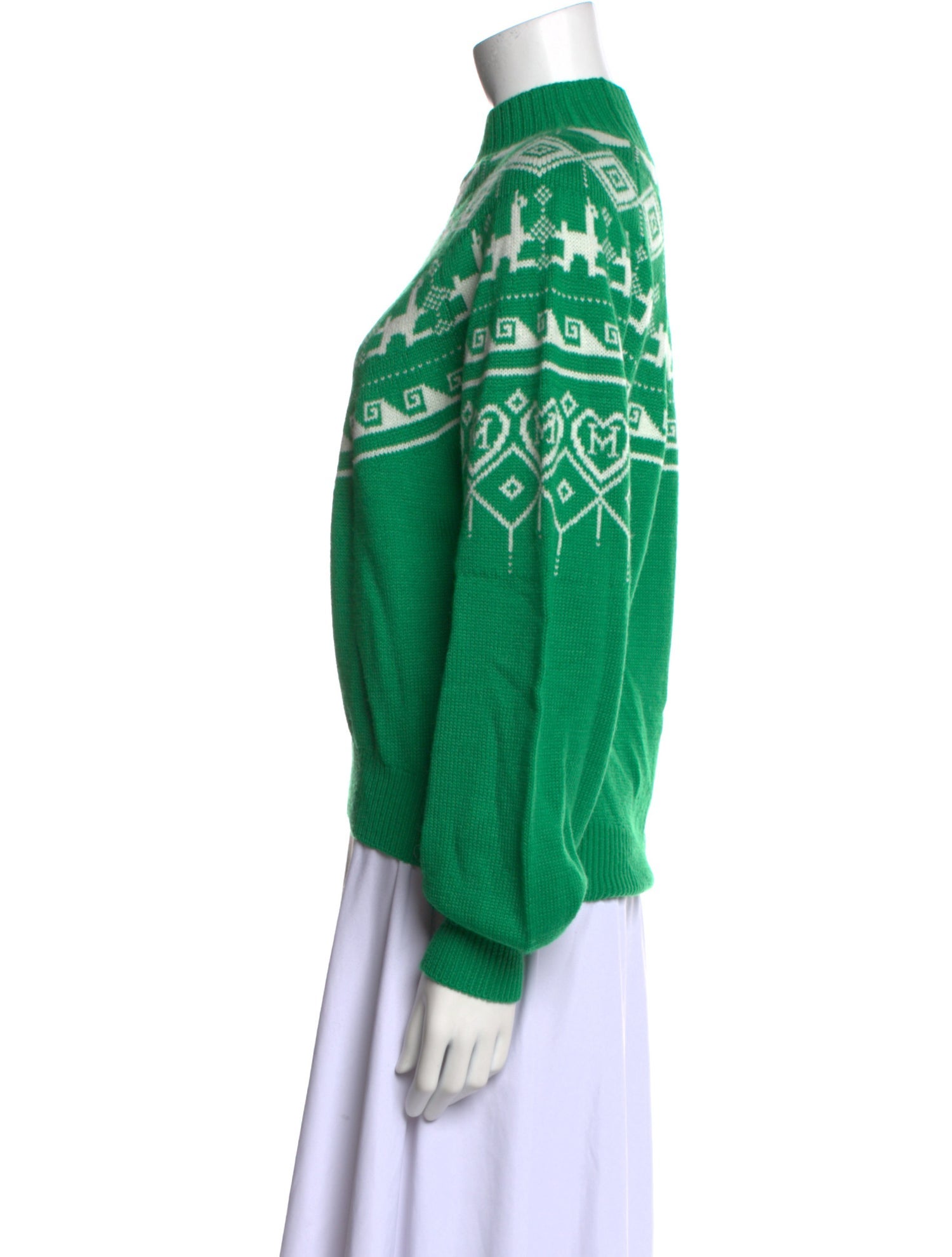 Maje Wool Graphic Print Sweater w/ Tags