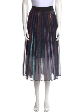 Maje Striped Midi Length Skirt