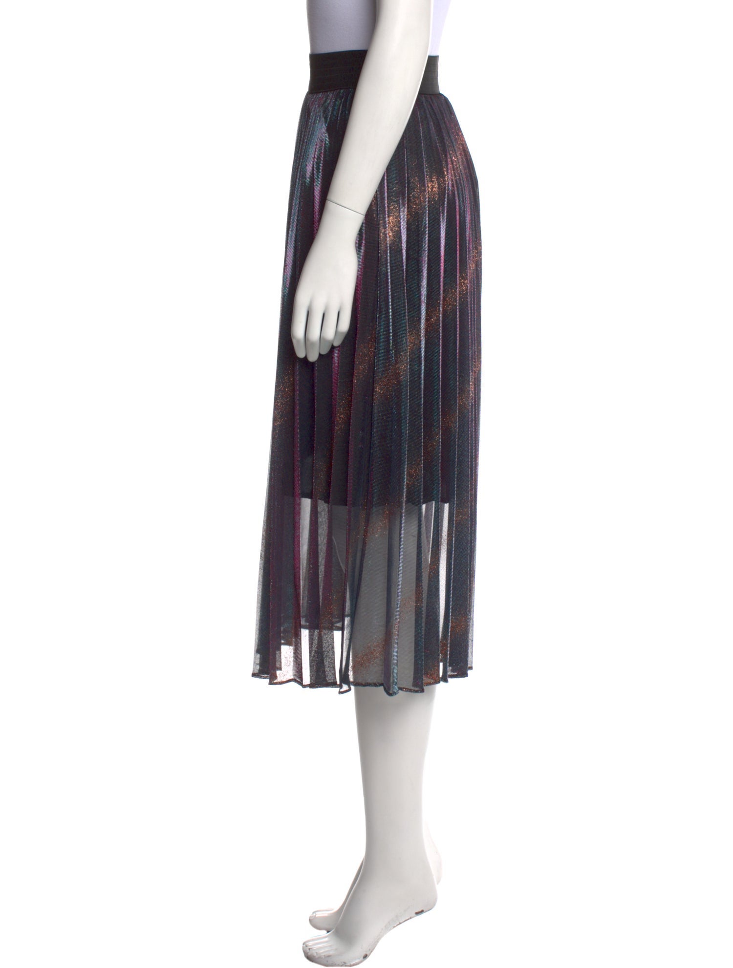 Maje Striped Midi Length Skirt