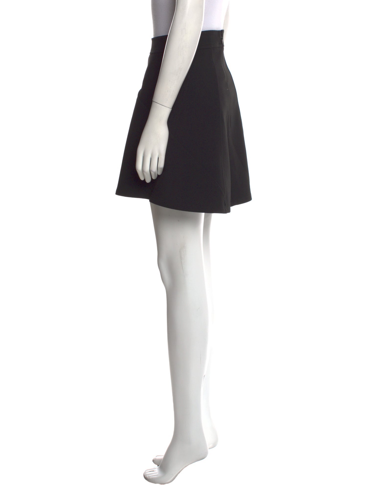 Maje Leather Trim Embellishment Mini Skirt