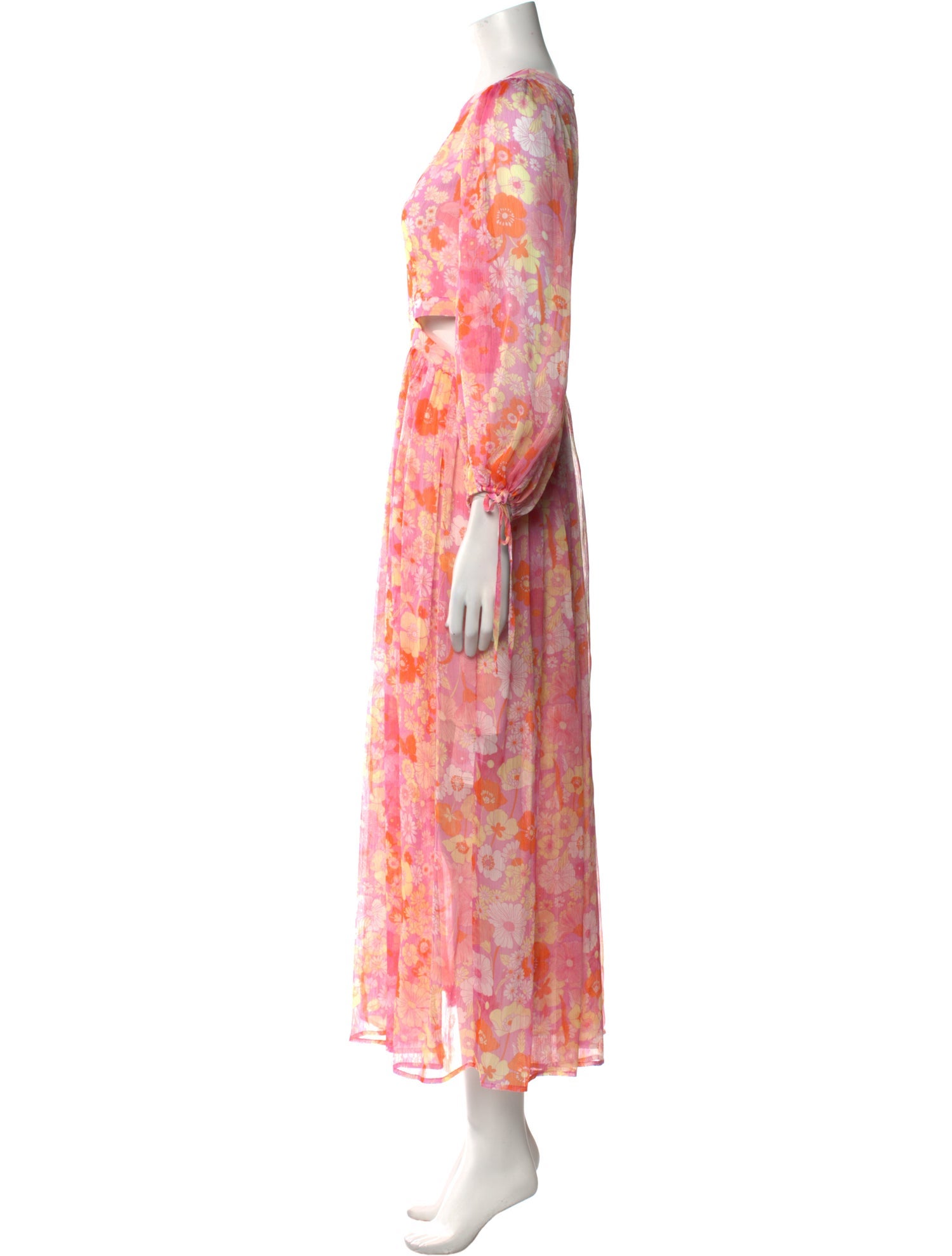 Maje Floral Print Long Dress