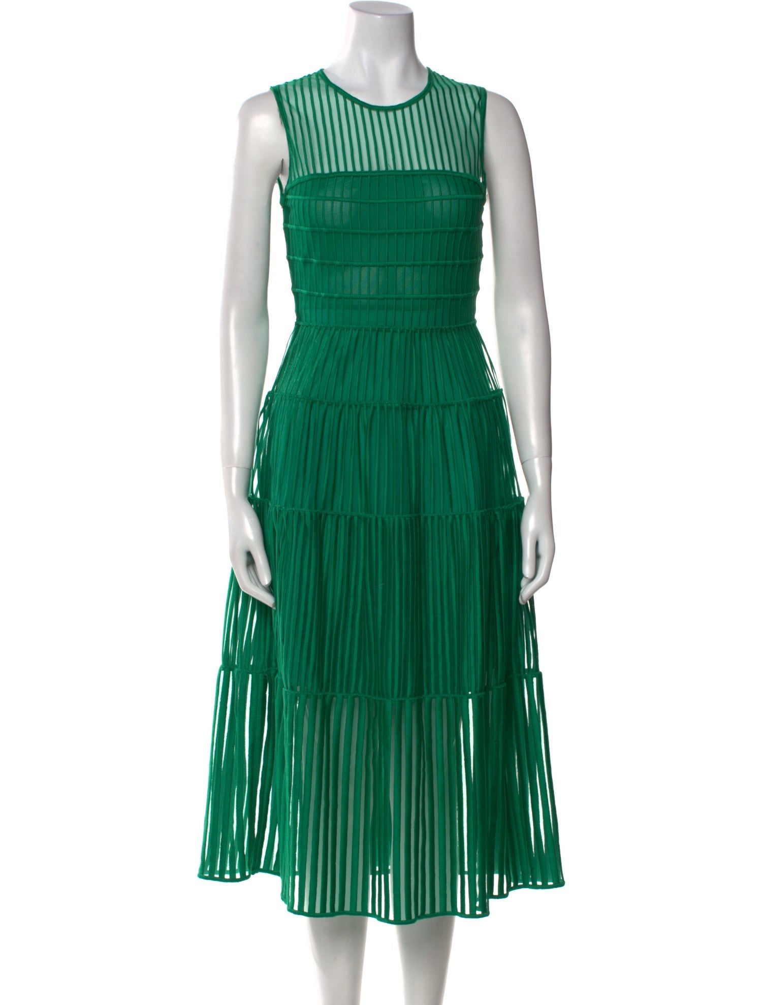 Maje Crew Neck Midi Length Dress