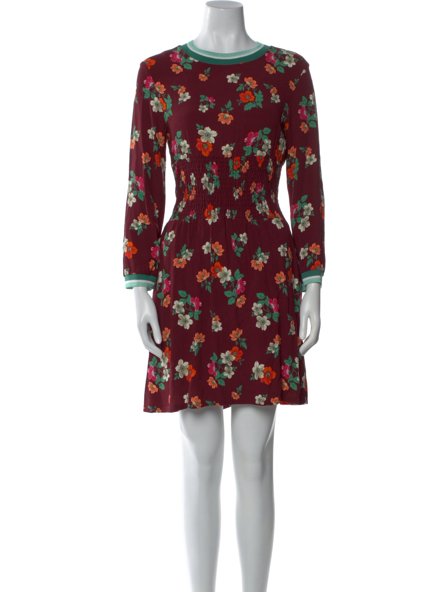 Maje Floral Print Mini Dress