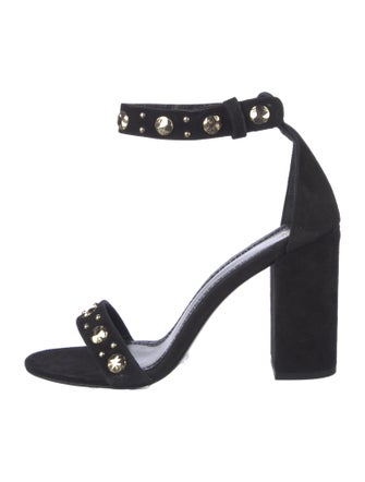 Maje Suede Studded Accents Sandals