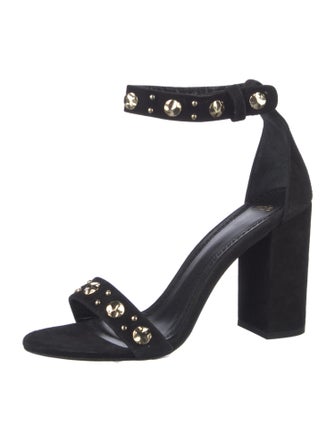 Maje Suede Studded Accents Sandals