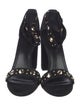 Maje Suede Studded Accents Sandals