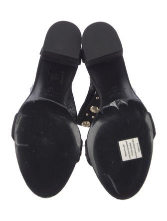 Maje Suede Studded Accents Sandals