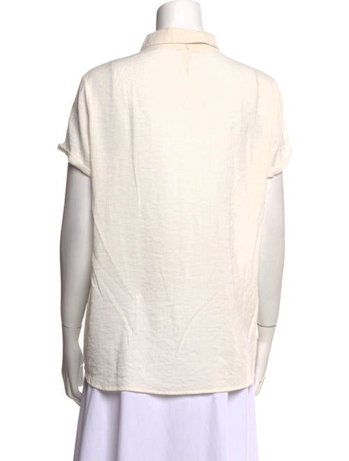 Maje Short Sleeve Button-Up Top