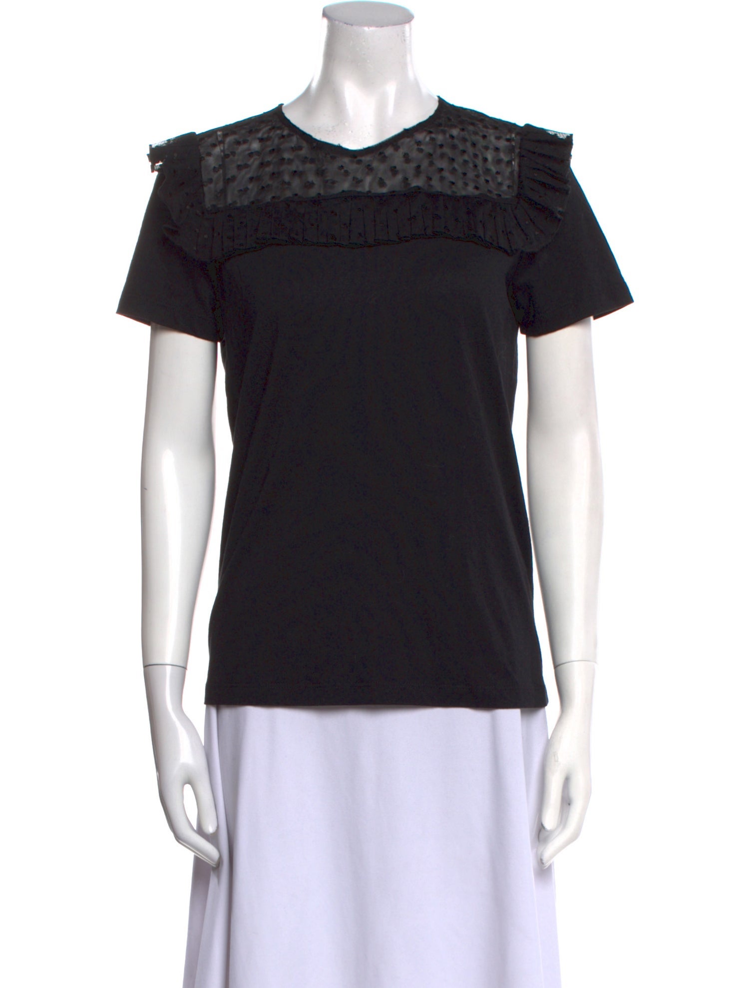 Maje Crew Neck Short Sleeve Top w/ Tags