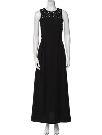 Maje Crew Neck Long Dress