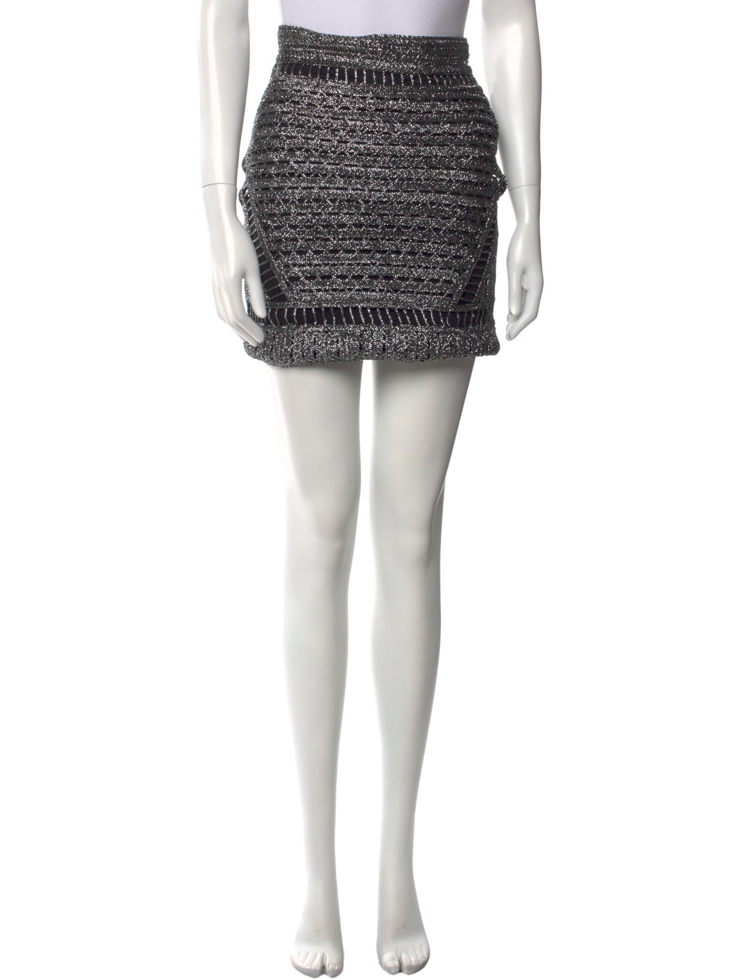 Maje Glitter Accents Mini Skirt