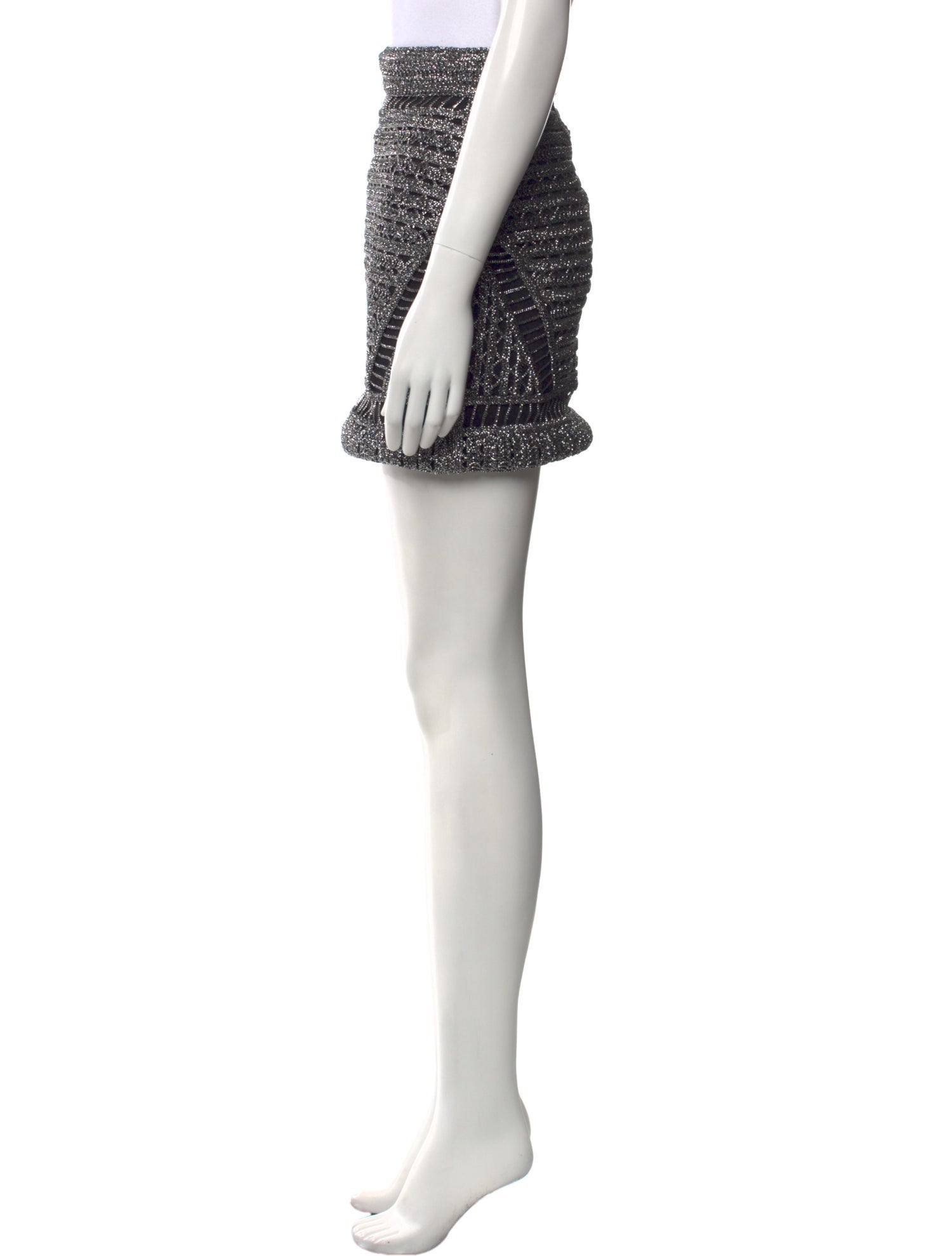 Maje Glitter Accents Mini Skirt