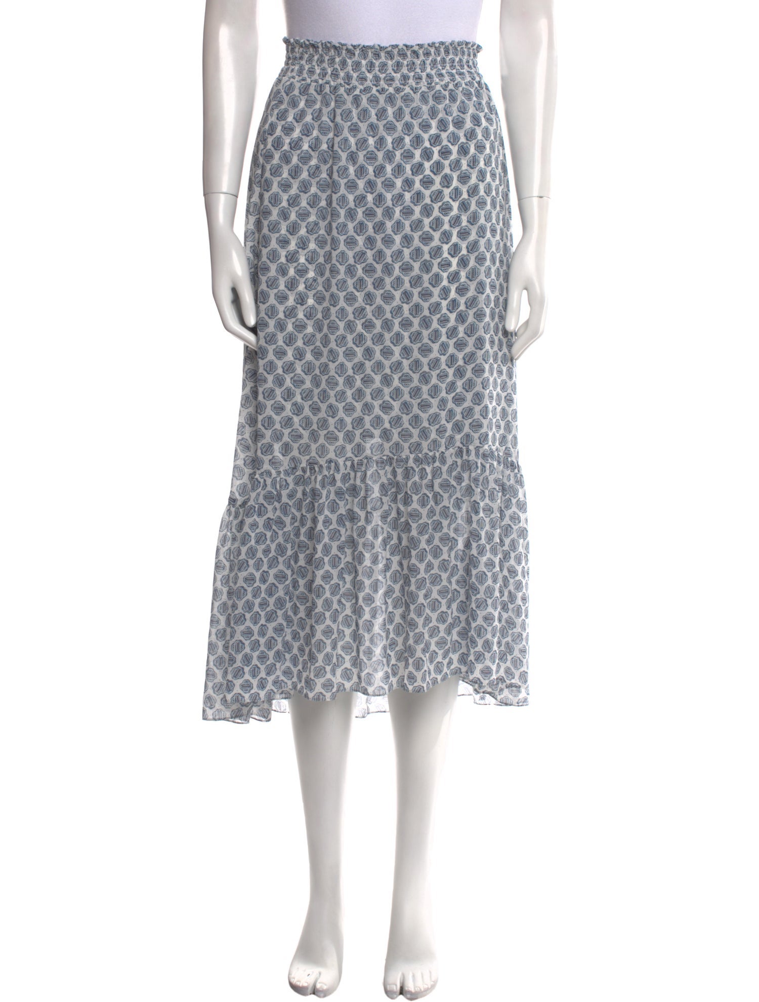 Maje Silk Midi Length Skirt