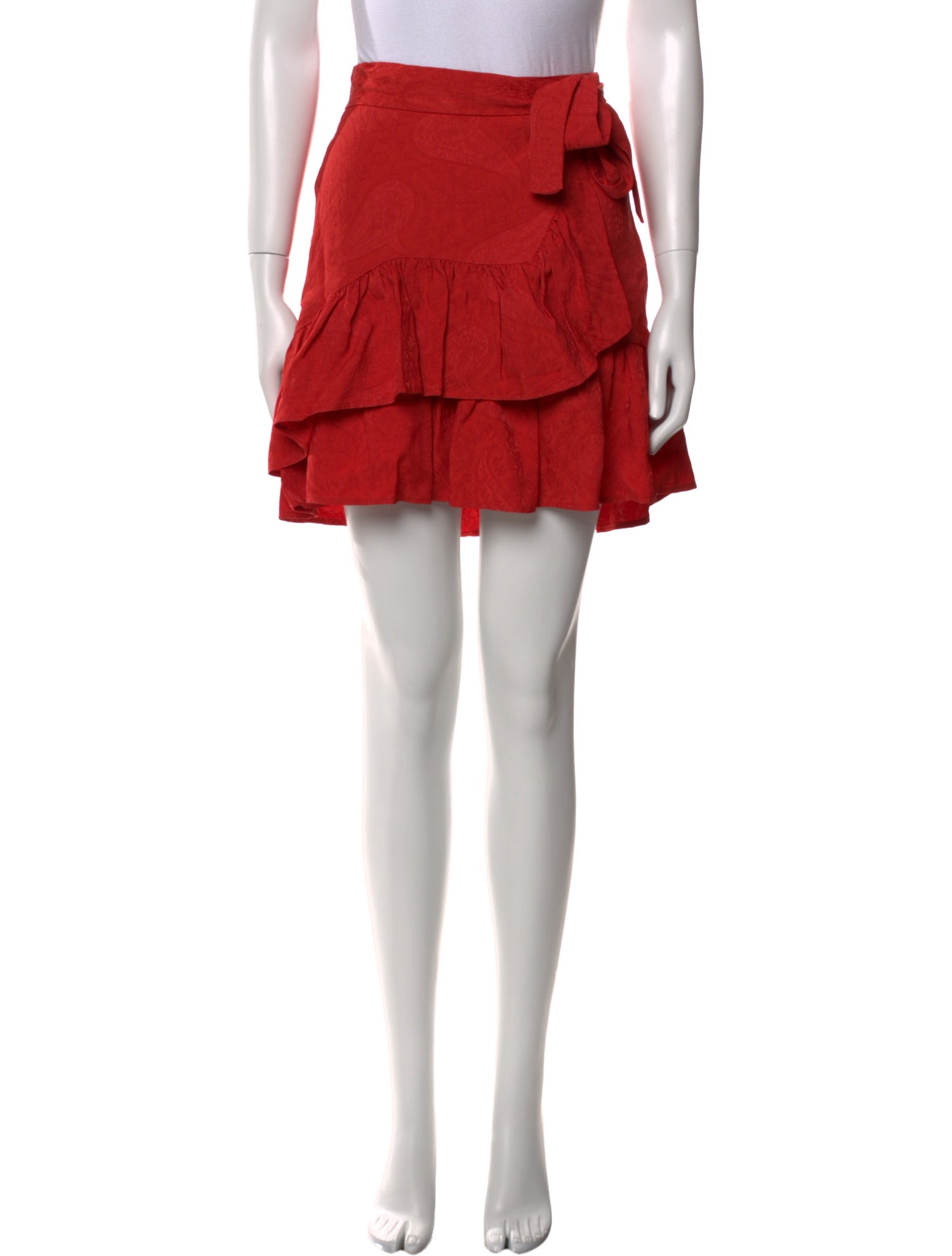 Maje Ruffle Embellishment Knee-Length Skirt