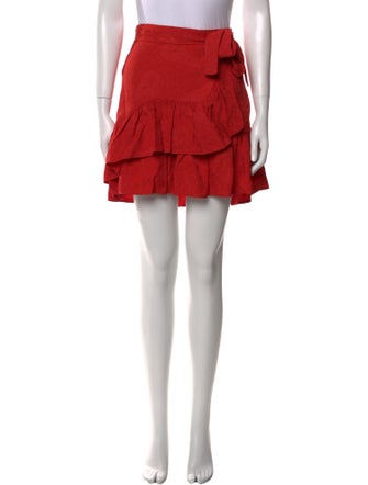 Maje Ruffle Embellishment Knee-Length Skirt