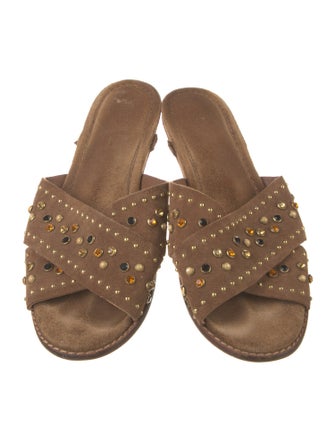 Maje Suede Slides