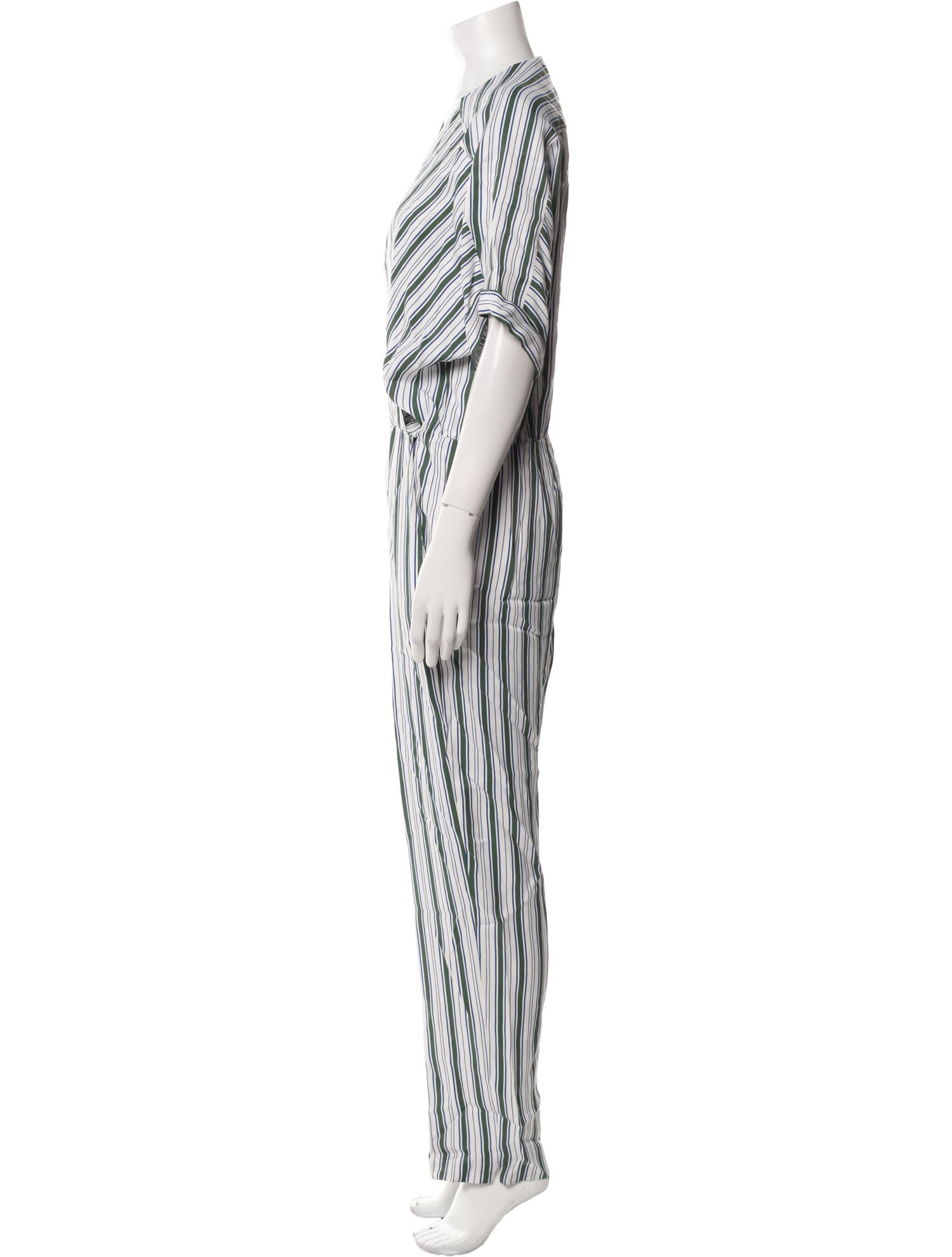 Maje Striped V-Neck Jumpsuit