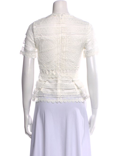 Maje Mock Neck Short Sleeve Crop Top