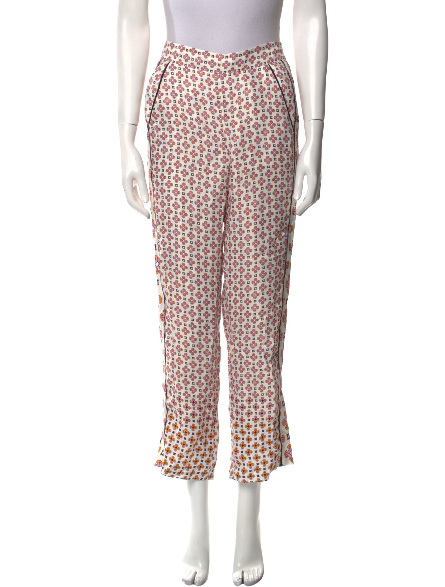 Maje Printed Straight Leg Pants