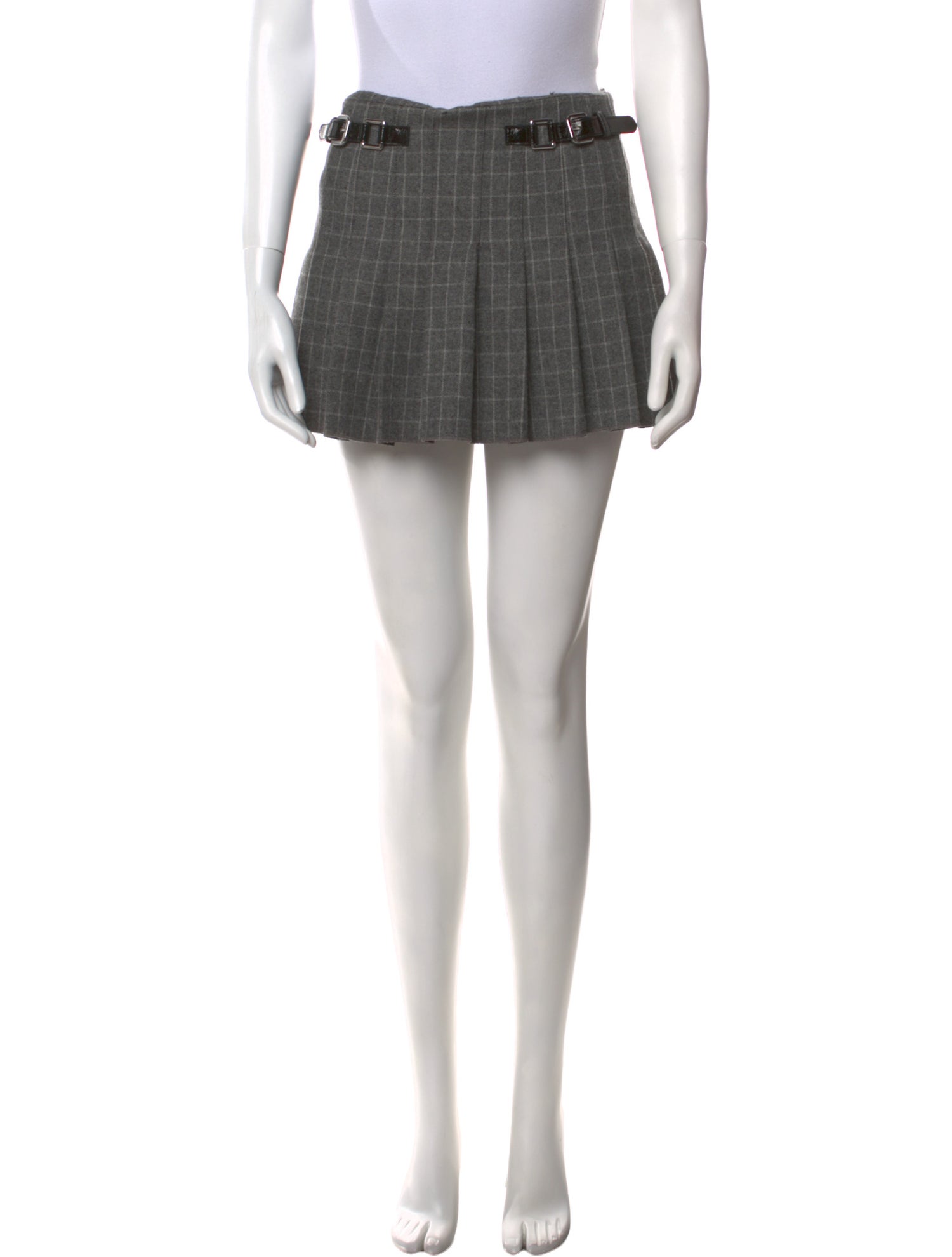 Maje Plaid Print Mini Skirt