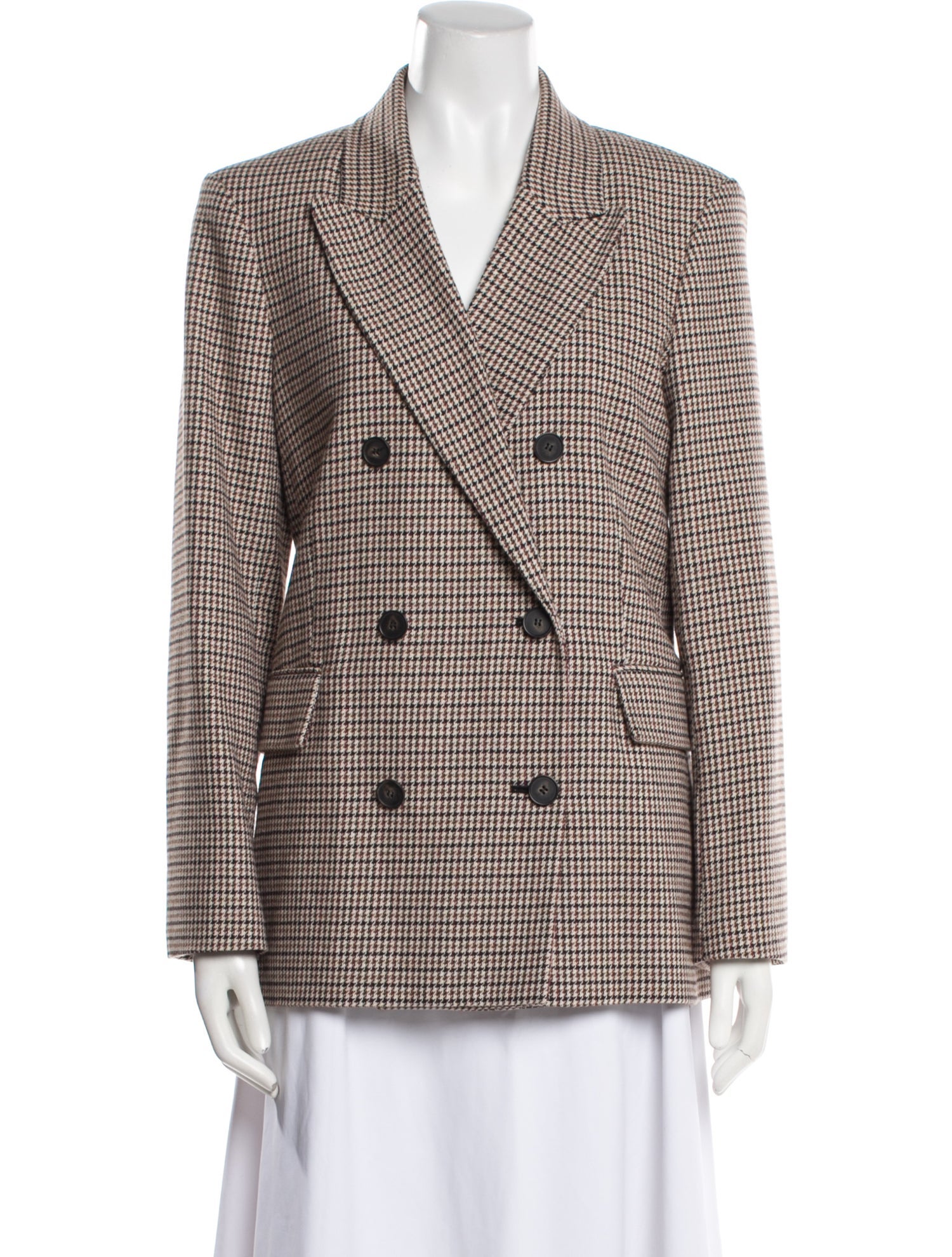 Maje Houndstooth Print Blazer