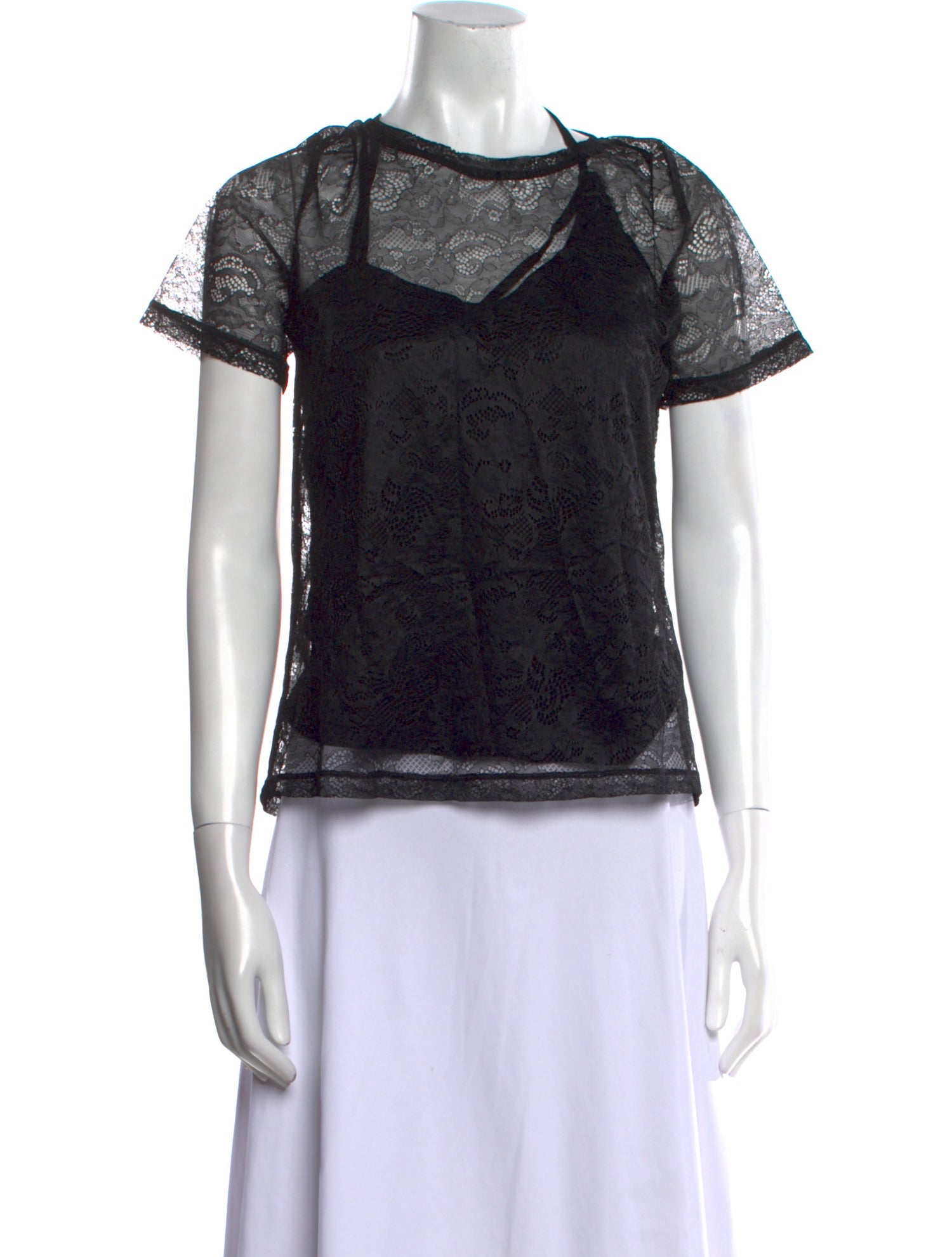 Maje Bateau Neckline Short Sleeve Top