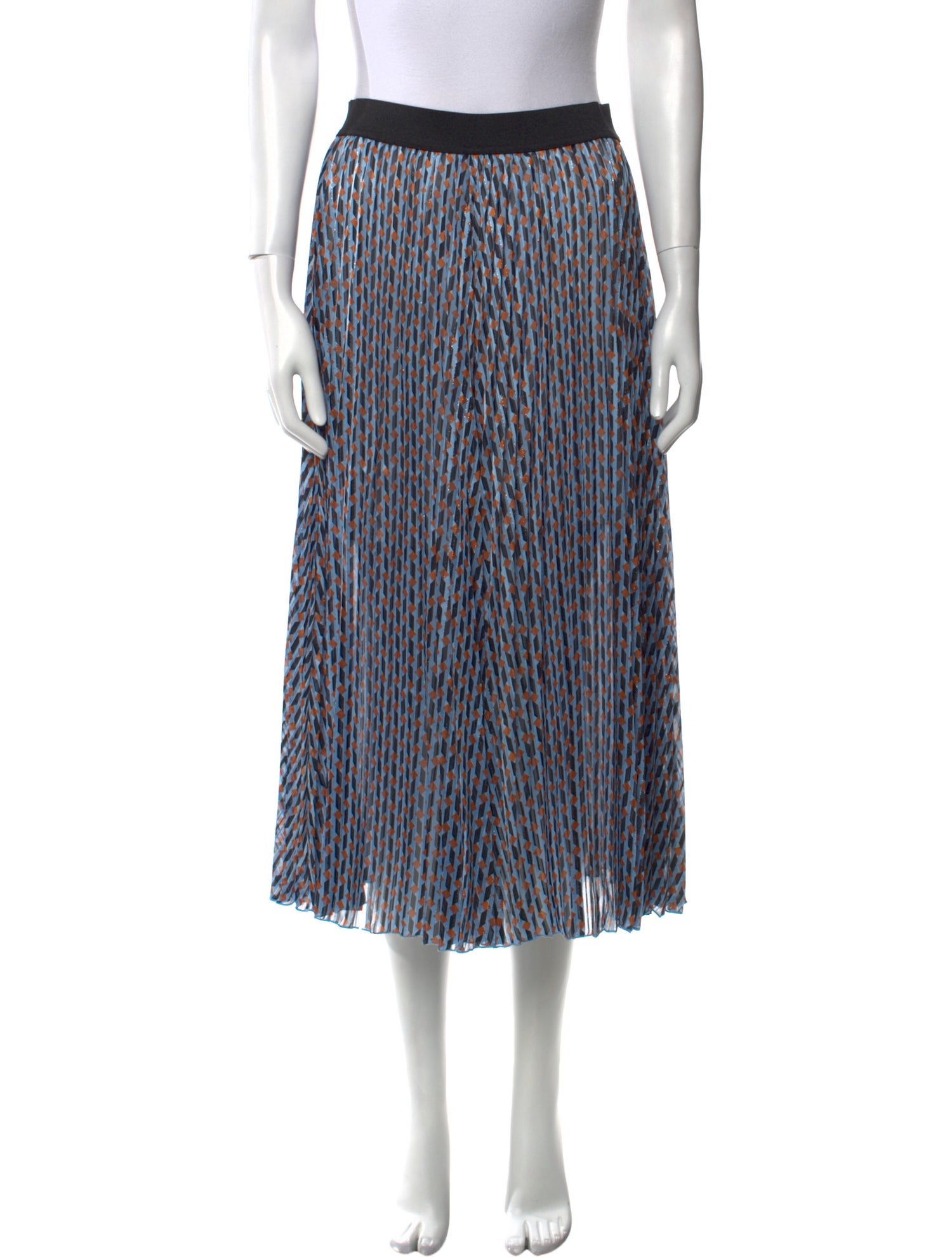 Maje Striped Knee-Length Skirt