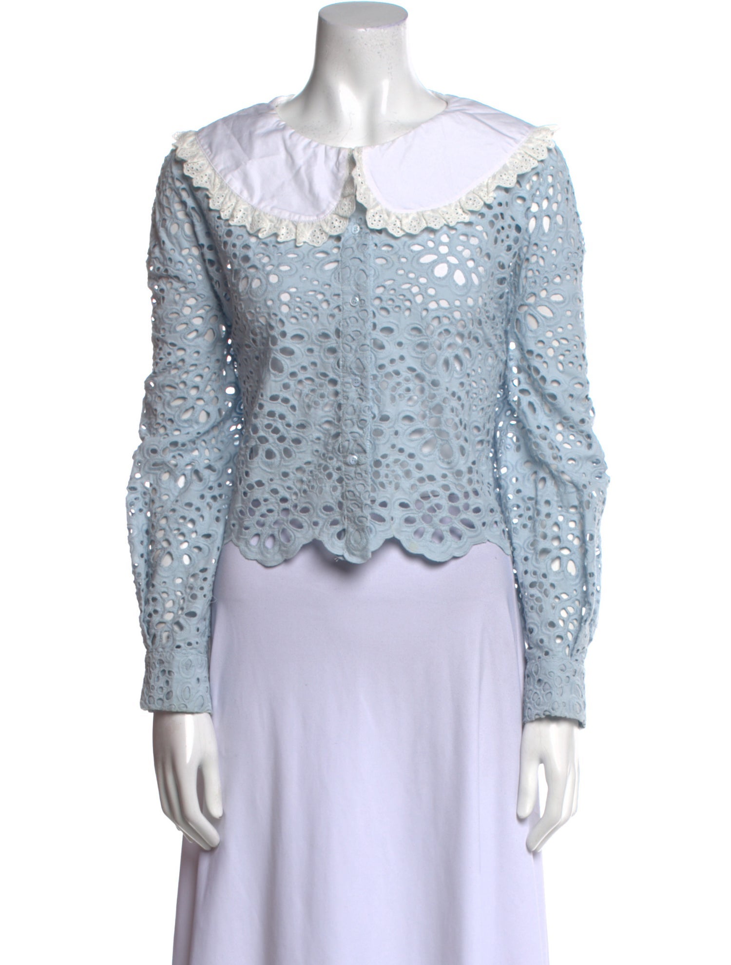 Maje Long Sleeve Crop Top