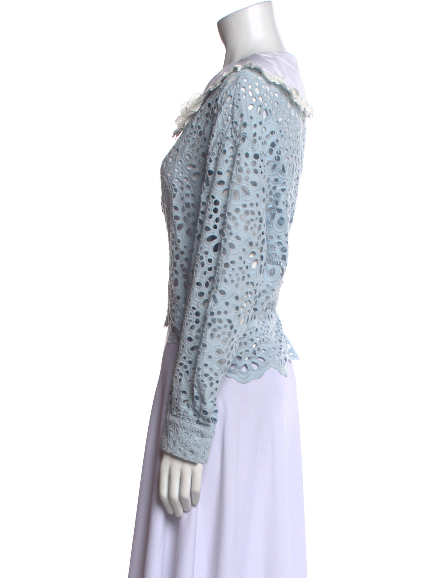 Maje Long Sleeve Crop Top