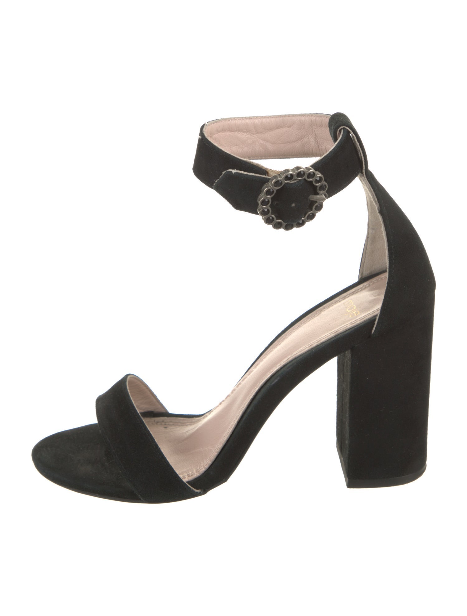 Maje Suede Crystal Embellishments Sandals