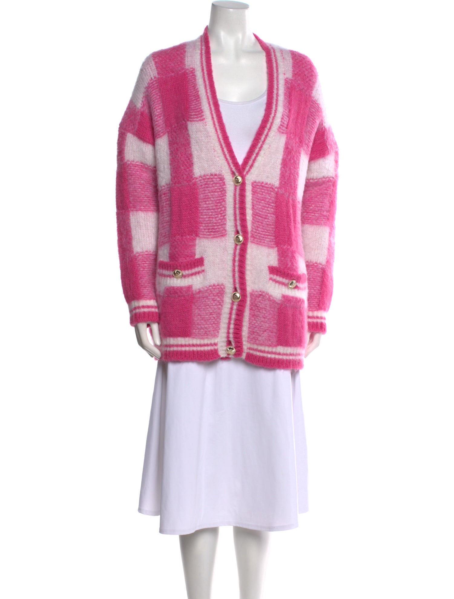 Maje Mohair Striped Sweater