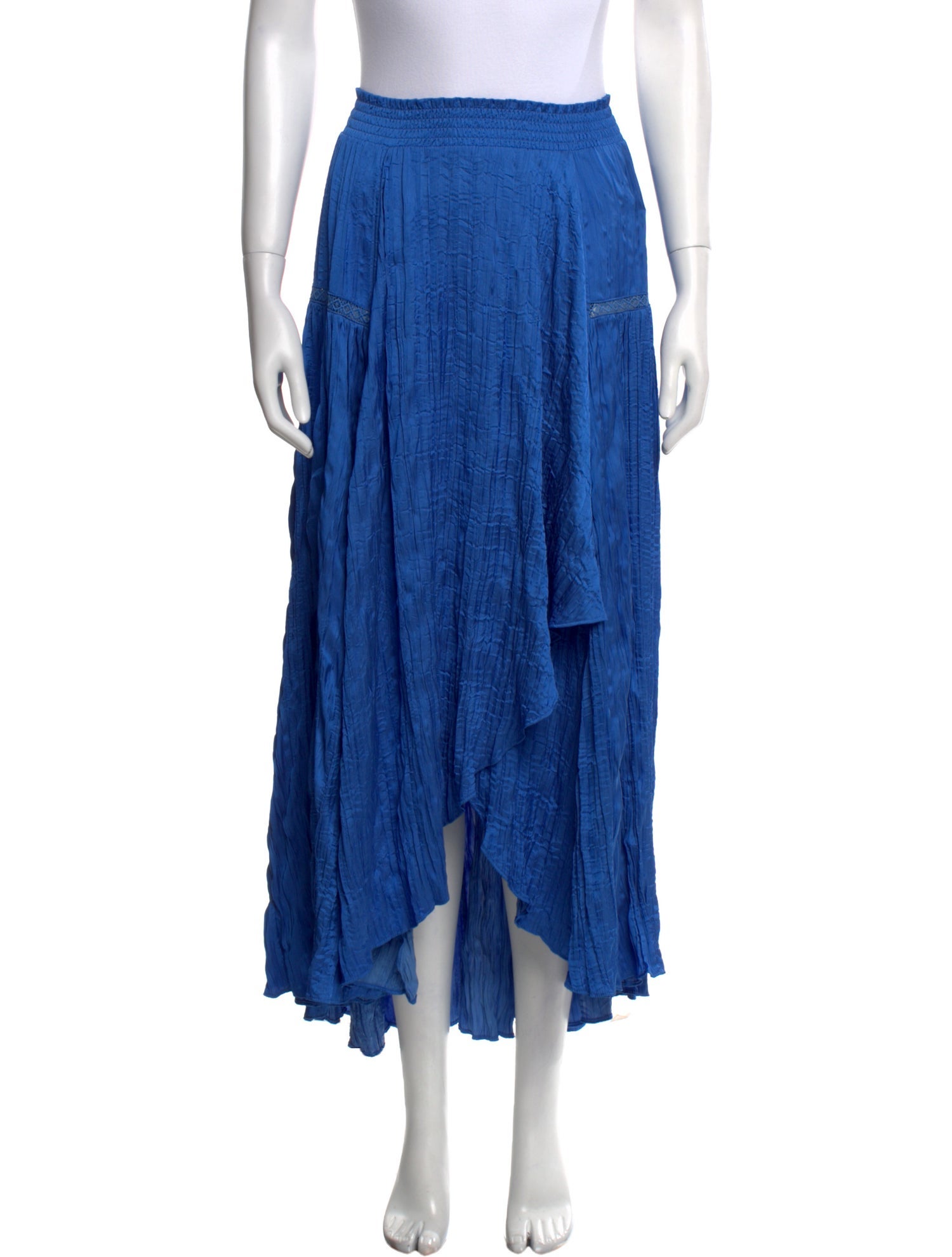 Maje Pleated Accents Midi Length Skirt