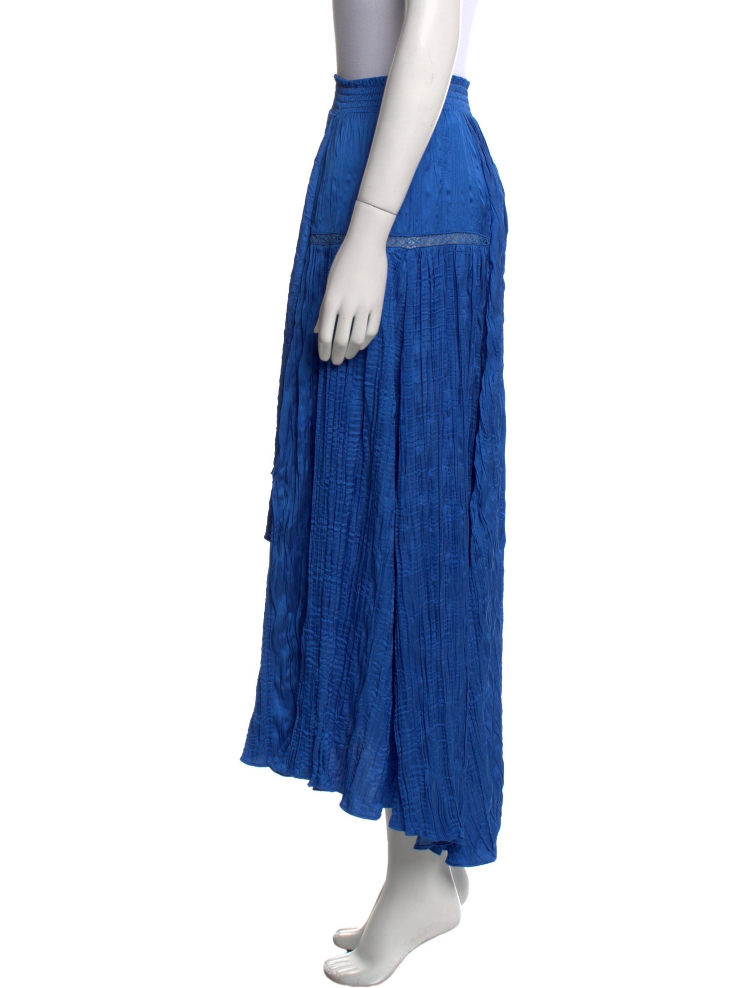 Maje Pleated Accents Midi Length Skirt
