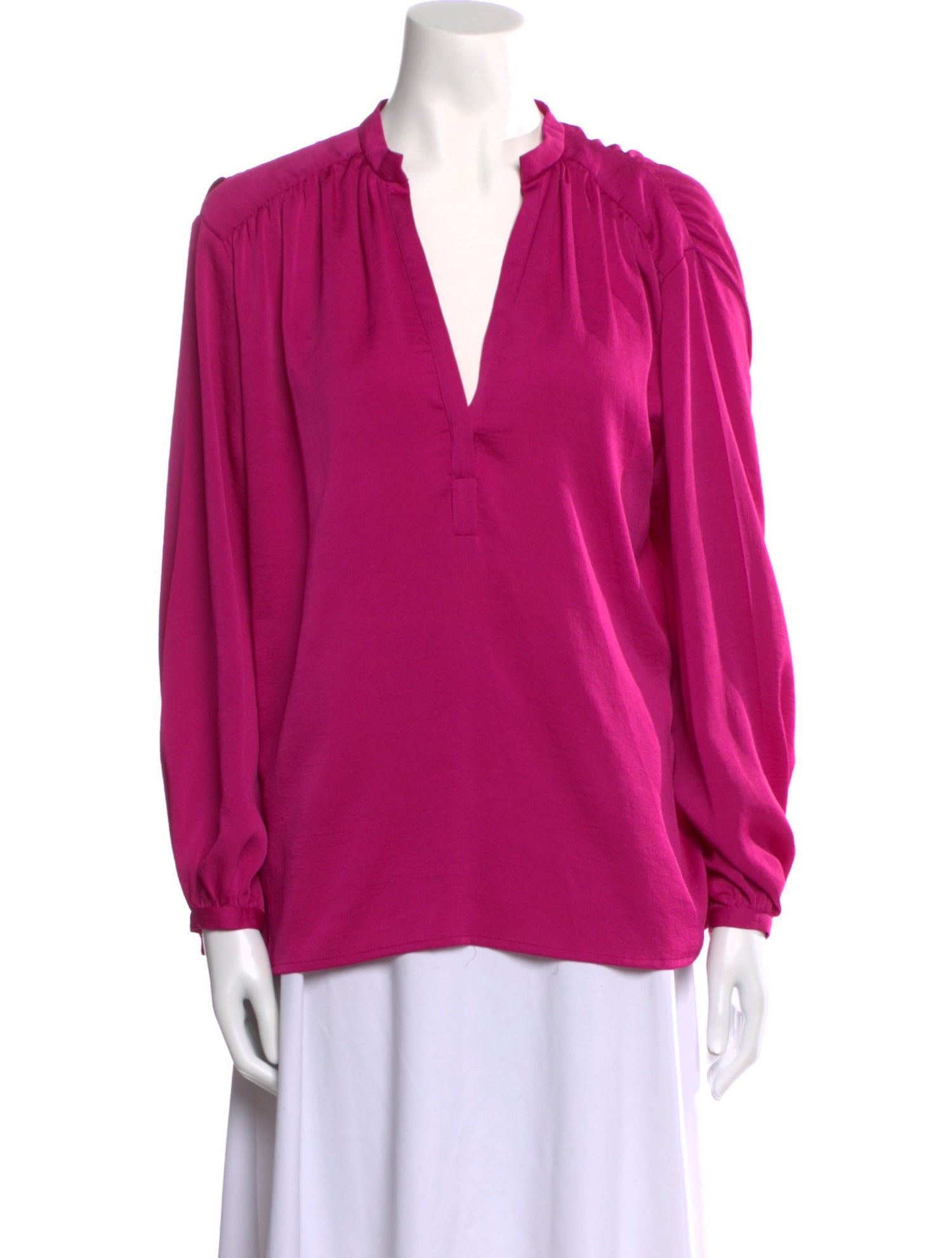 Maje V-Neck Long Sleeve Blouse