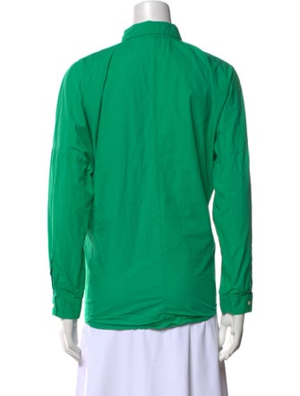 Maje Long Sleeve Button-Up Top