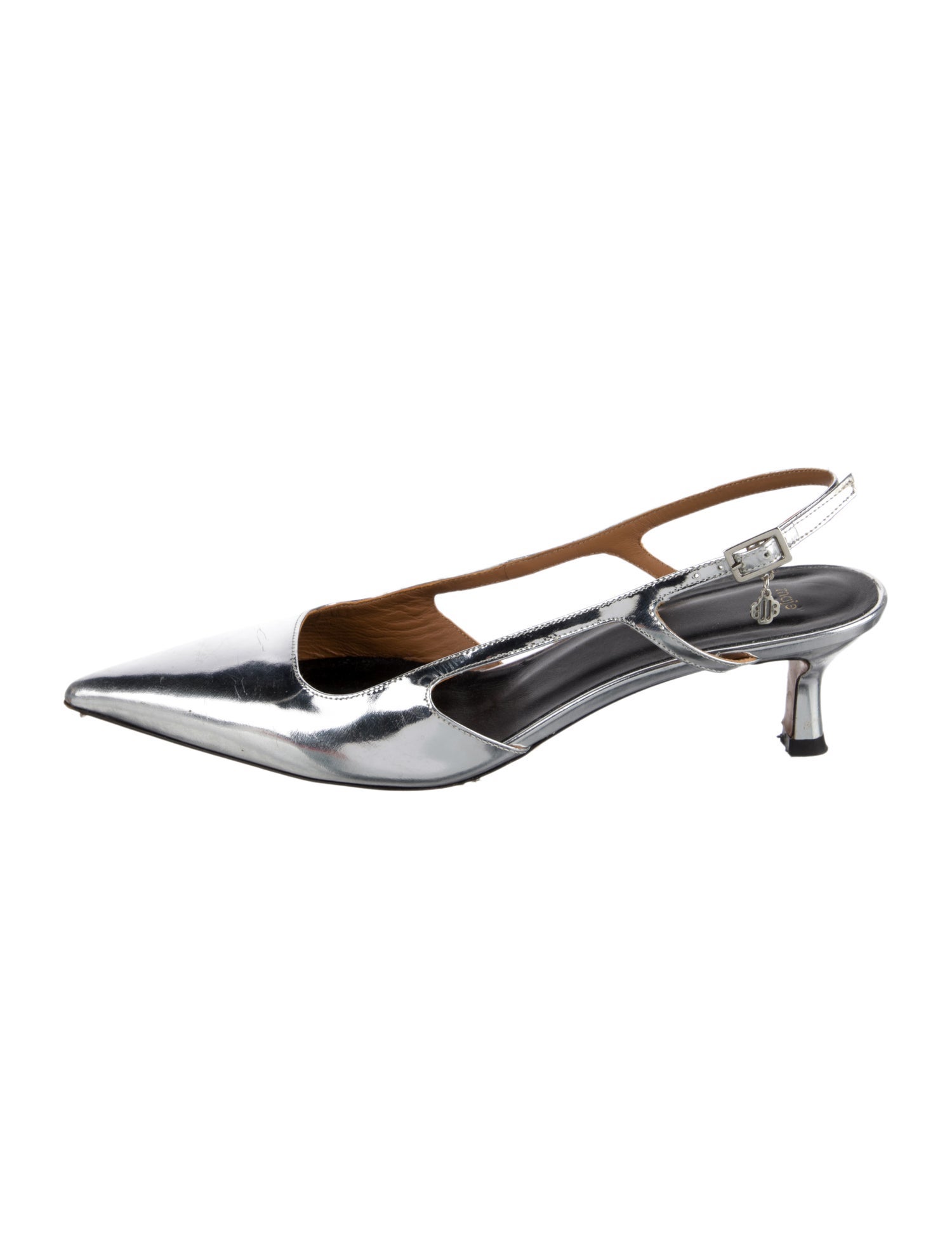 Maje Patent Leather Slingback Pumps