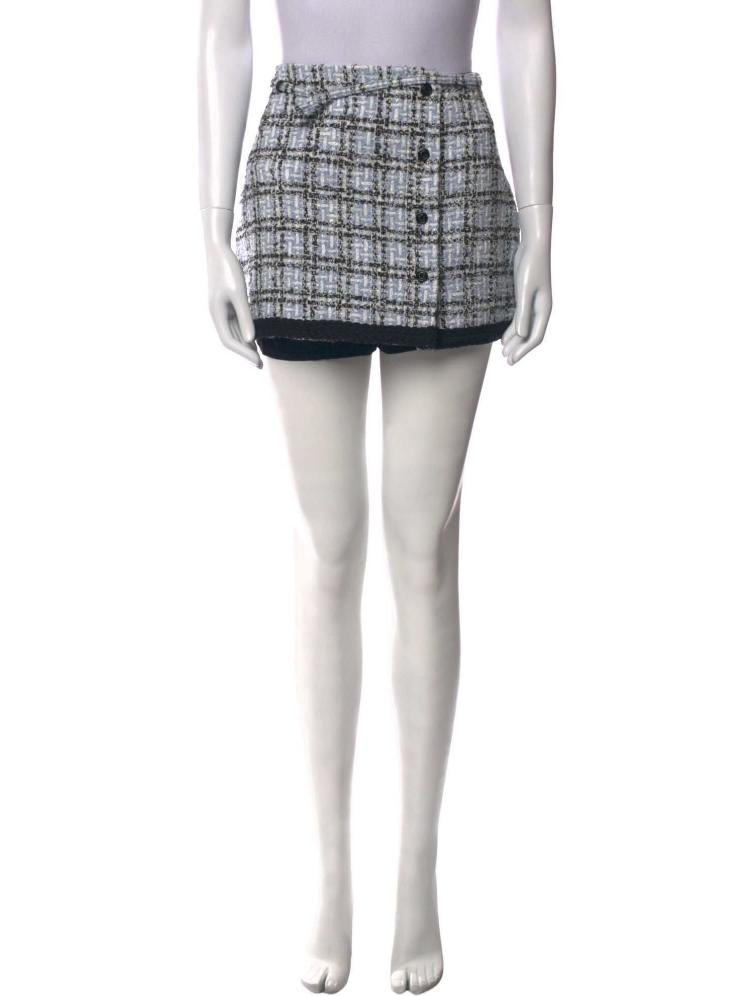 Maje Plaid Print Mini Skirt w/ Tags