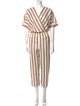 Maje Striped V-Neck Jumpsuit