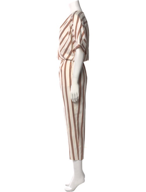 Maje Striped V-Neck Jumpsuit