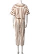 Maje Striped V-Neck Jumpsuit