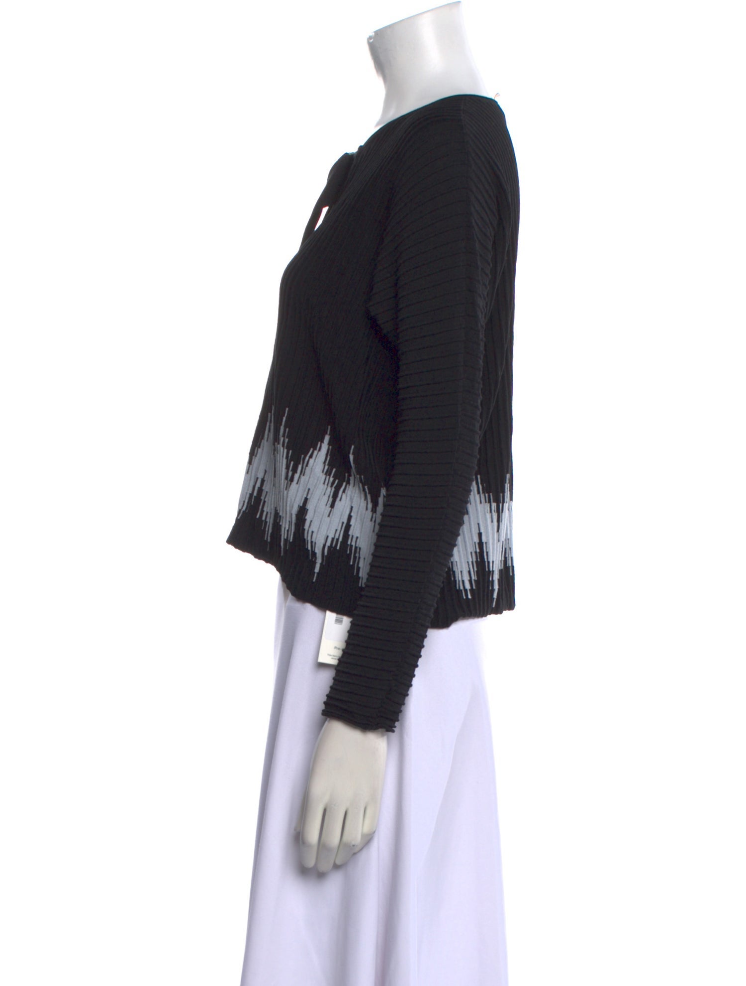 Maje V-Neck Long Sleeve Crop Top