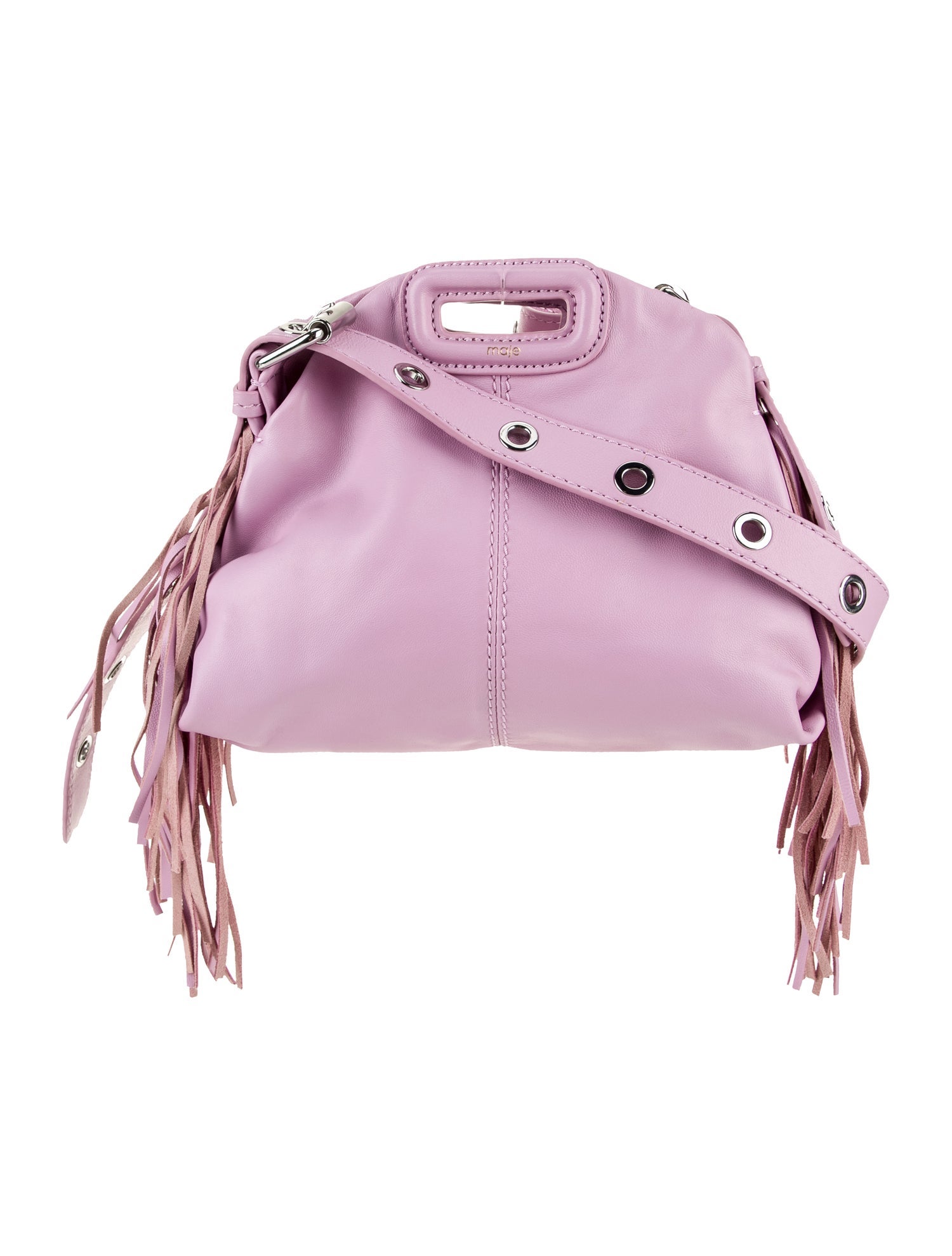 Maje Leather Top Handle Bag