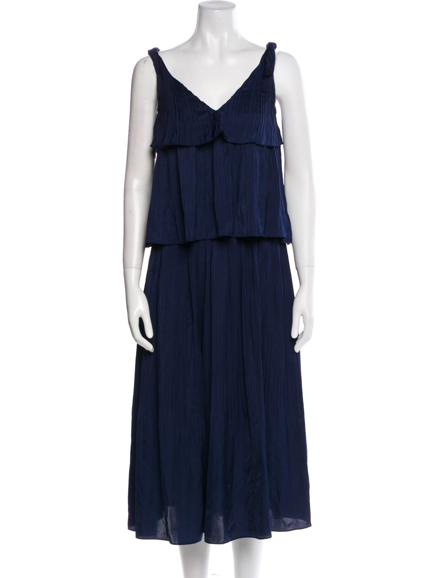 Maje V-Neck Midi Length Dress